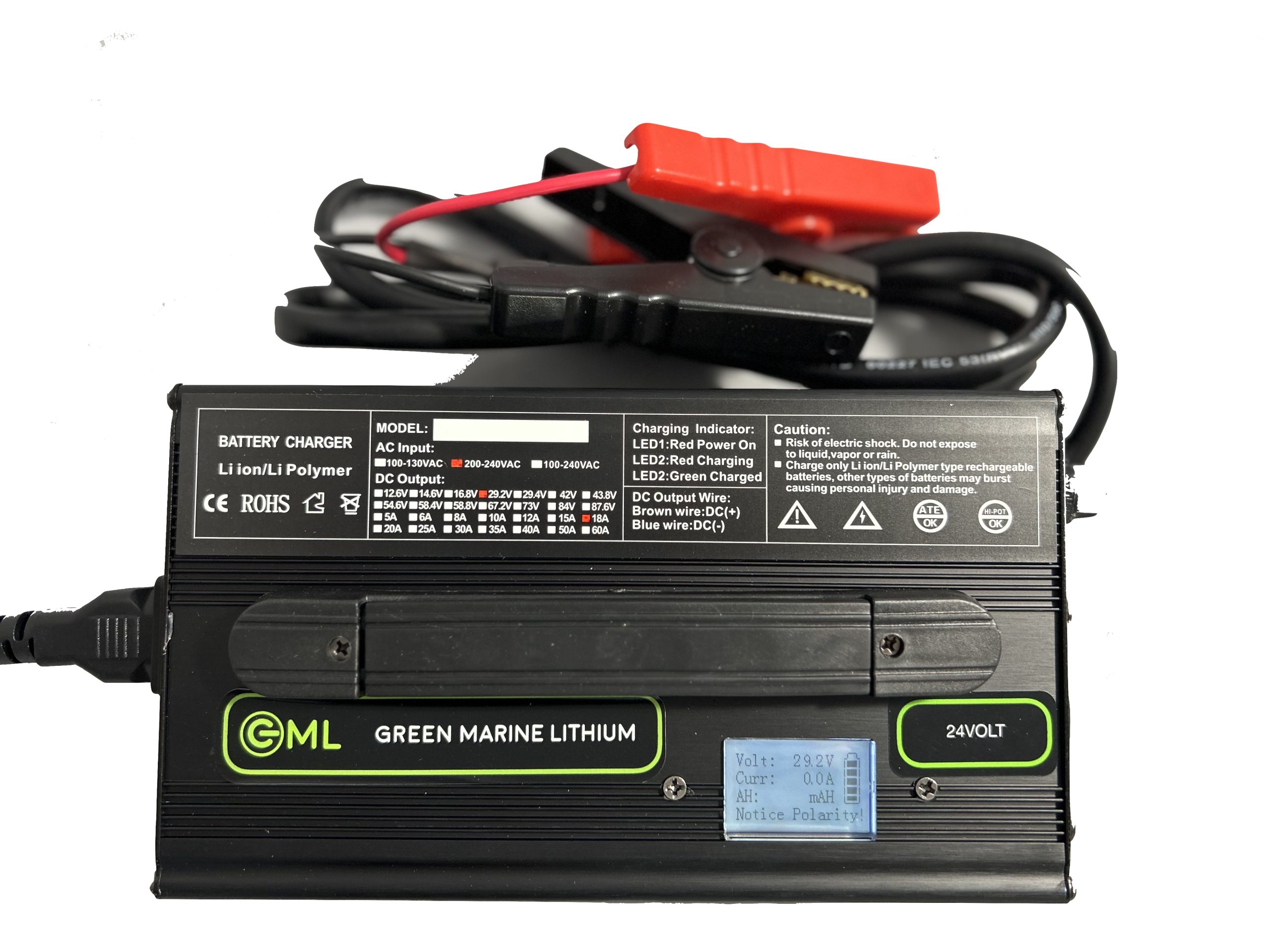 GML 24V 20amp Smart Fast Lithium Charger ac/dc