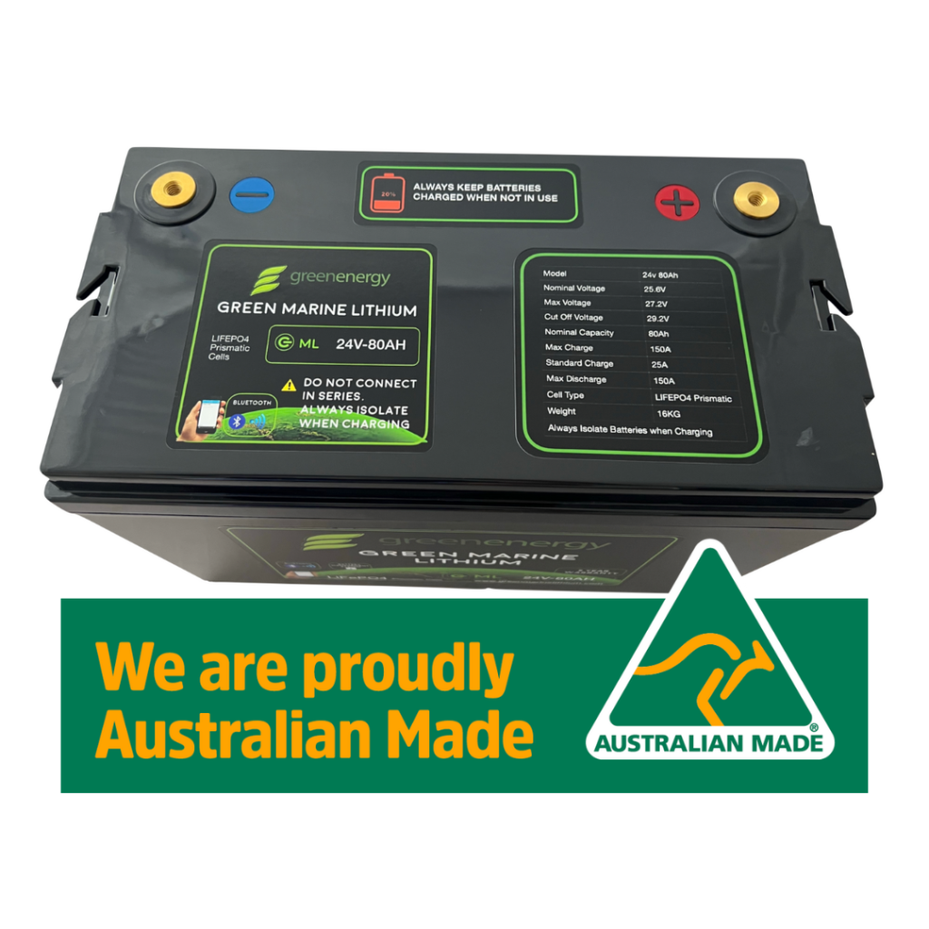 Green Marine Lithium Batteries Proudly Australian Made